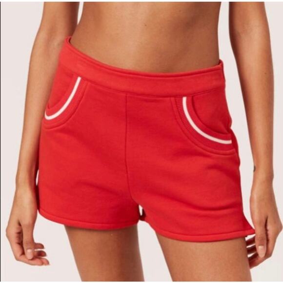 Solid & Striped Sophie Red Retro Poppy Shorts NWT Large